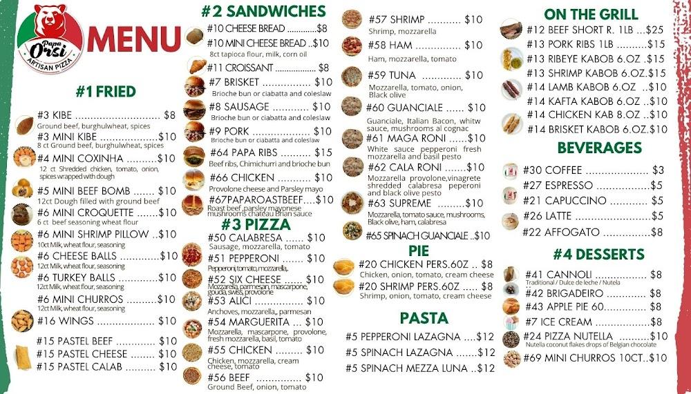 Papa Orsi Menu image 1